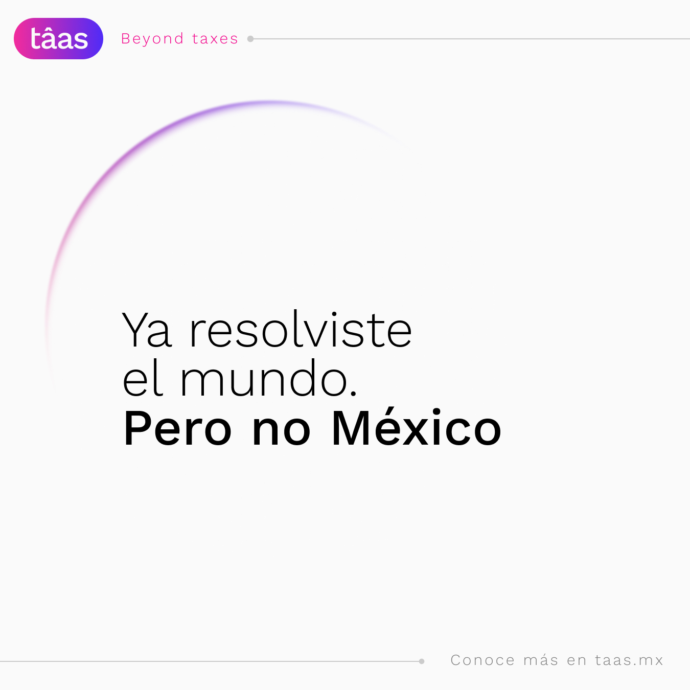 Ya resolviste el mundo, pero no México